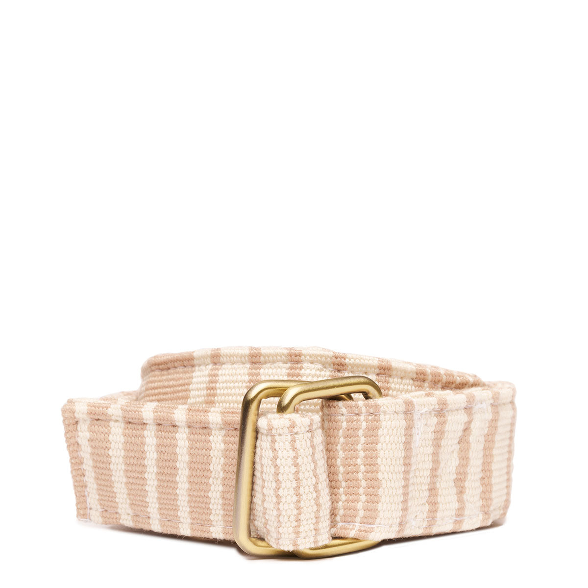 Hand woven artisan cream Celeste belt front view