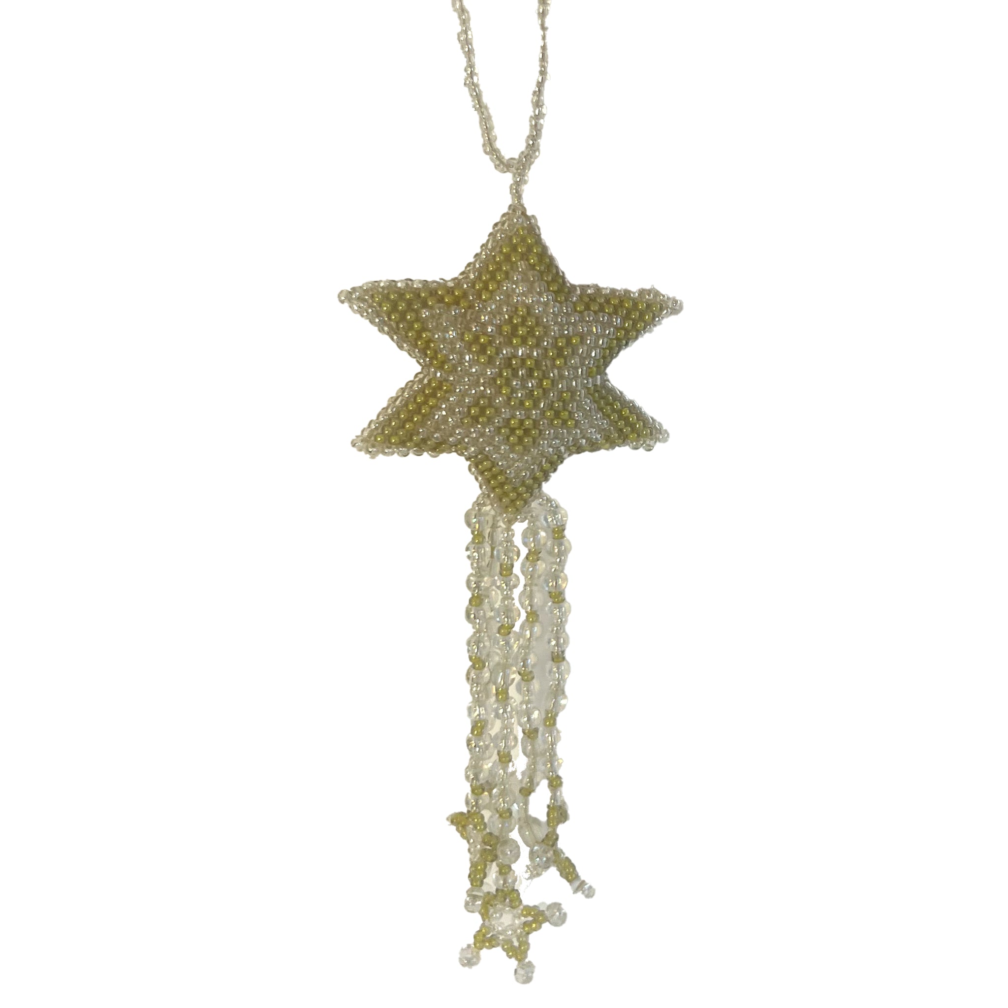 Beaded Star & Angel Ornament