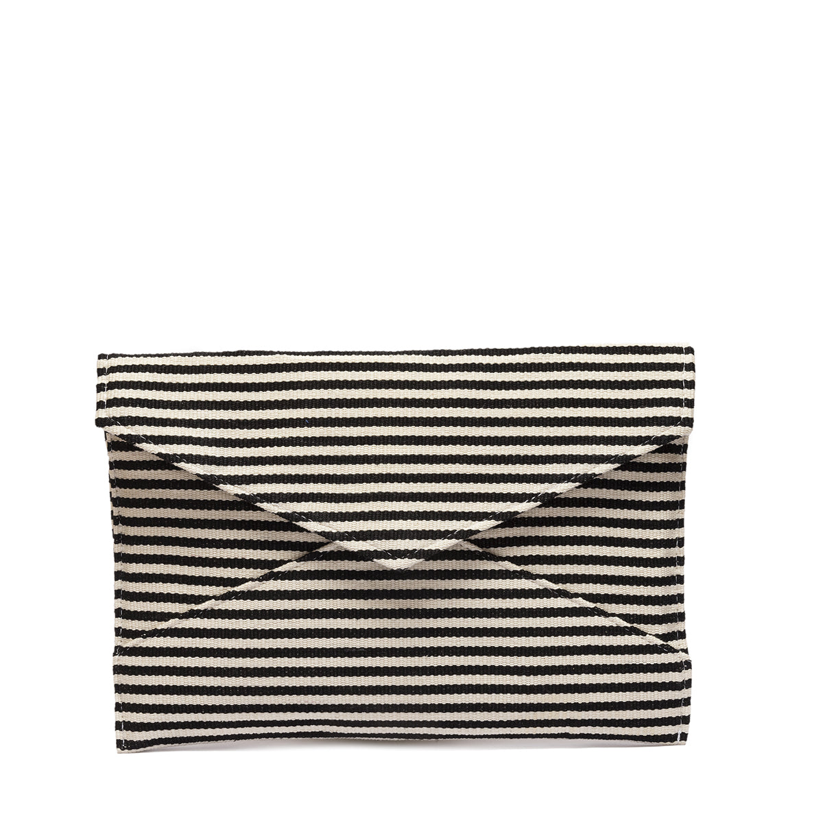 Black and white striped clutch hot sale